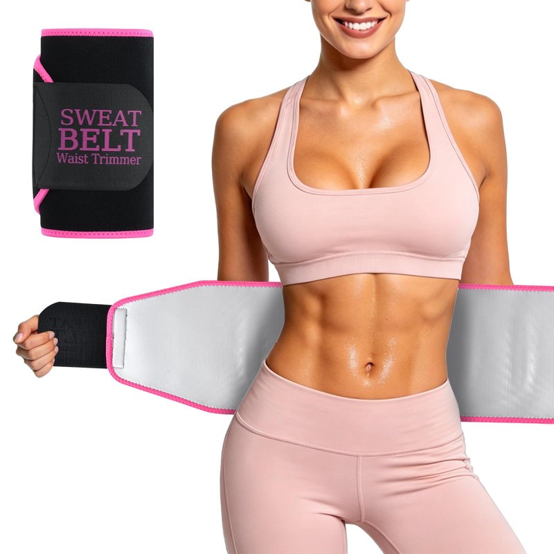 Lisacool Waist Trainer for Women Lower Belly Fat,Waist Sweat Band for Women,Belly Band Tummy Control & Workout Waist Trimmer Silver-red