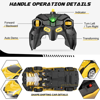 Dolanus Remote Control Car - Transform Robot RC Cars, Toys for Ages 5-7, Kids Toys, 4 Year Old Boy Toys, Toys for 3 4 5 6 7 8 10 12 Years Old Boy, Gifts for Boys Kids Toddlers Birthday