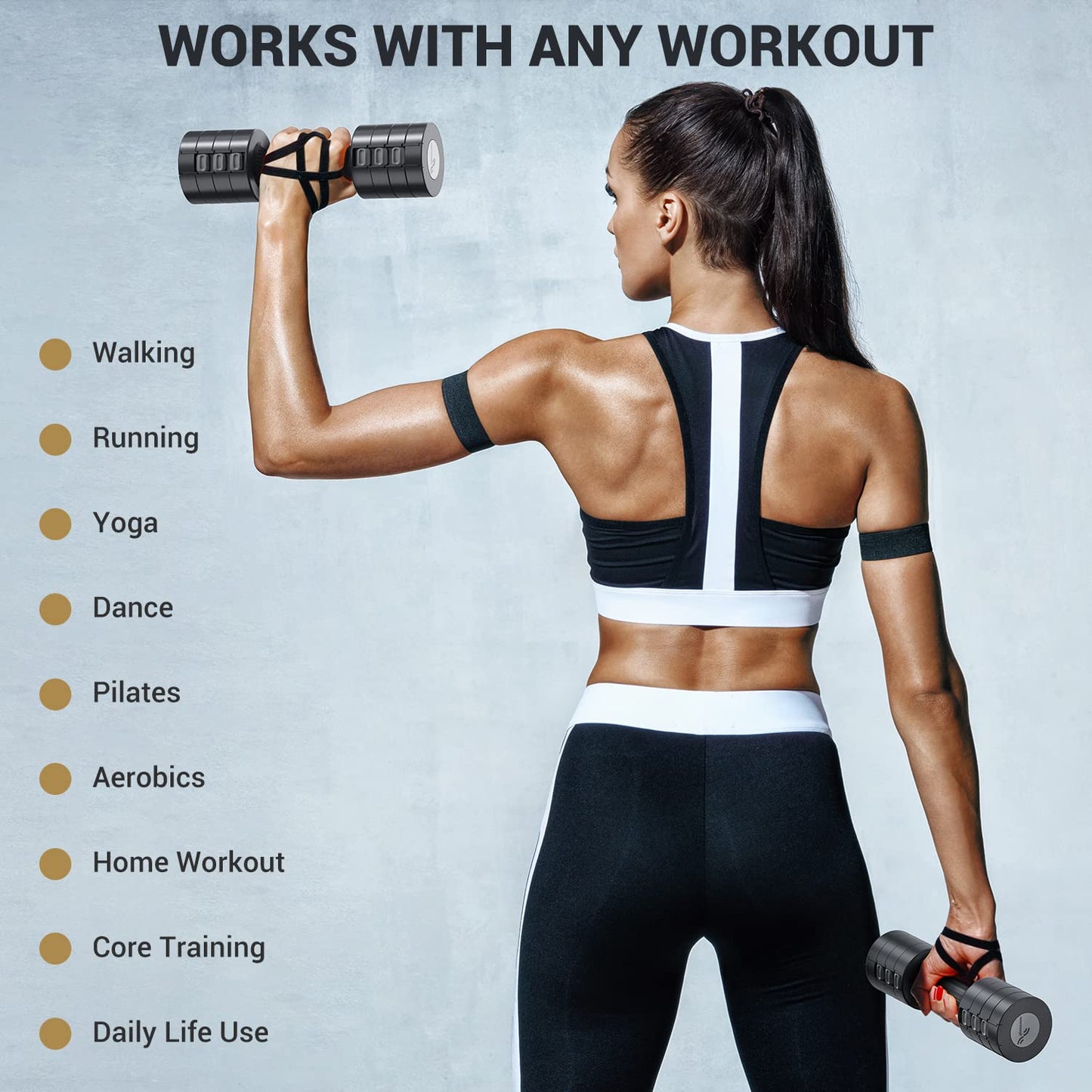 Adjustable Dumbbells Hand Weights Set: Sportneer 1 Pair 0.9-4.5KG (0.9-2.3KG) Fast Adjust Dumbbell Weight 6 In 1 Free Weights Barbells For Women Men Home Gym Workout Exercise Strength Training