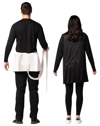 Rasta Imposta Lightweight Plug and Socket Couples Costume, Black/White, One Size