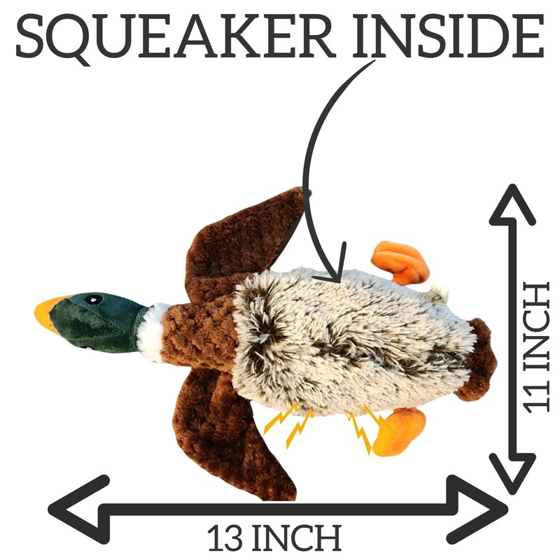 Duck Dog Toy Squeak Toys | Mallard-Shaped | Shaped Pet Toys | Duck Dog Toys for Large Dogs | Mallard Dog Toy | Dog Chew Toys | Stuffed Toys Interactive Animal.