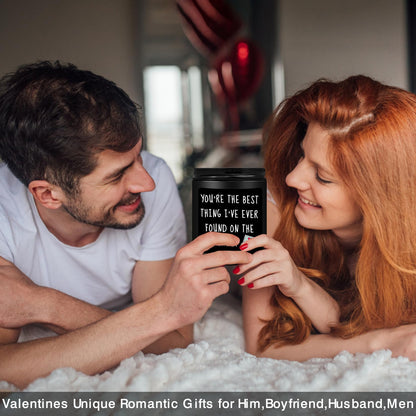 Homsolver Valentines Unique Day Gifts for Him, Boyfriend, Husband, Men, Funny Anniversary Birthday Christmas Valentines Romantic Gifts for Him, Boyfriend, Black Cedar Juniper Sandalwood Candle