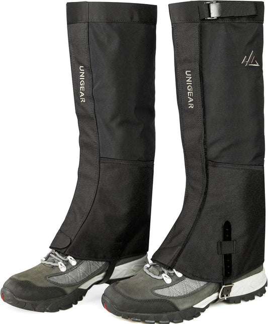 Unigear Snow Leg Gaiters, Waterproof Boot Gaiters for Hiking Walking Climbing Hunting Skiing 1000D Fabric (X-Large)