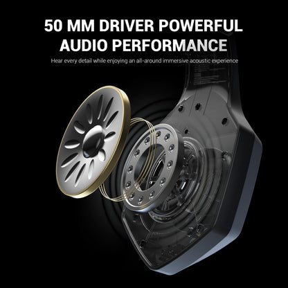 EKSA E1000 USB Gaming Headset for PC, Computer Headphones with Microphone/Mic Noise Cancelling, 7.1 Surround Sound, RGB Light - Wired Headphones for PS4, PS5 Console, Laptop, Call Center