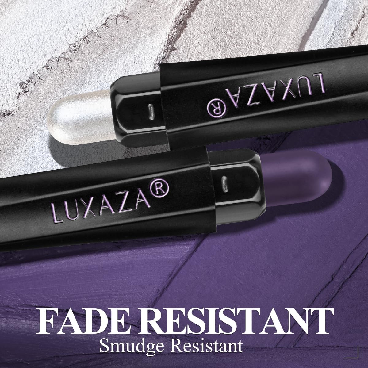LUXAZA PRO Neutral Eyeshadow Stick 6PCS Set, Pink and Purple Metallic Shimmer Matte Cream Eye Shadow Eyeliner Brightener Pencil Crayon, Halloween Makeup - PURPLE MARTINI