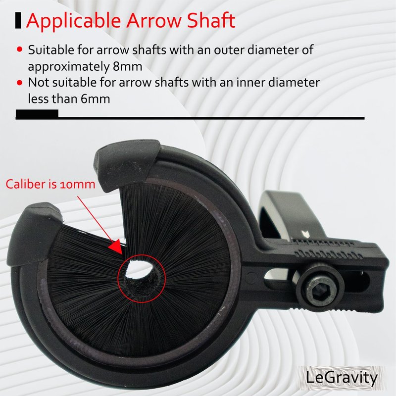 Steel-Land Whisker Biscuit Arrow Rest Arrow Stand for Archery Compound Bow Round Bristle Brush Mounted on Bow for Archery Arrow Targeting Accessories (Black)