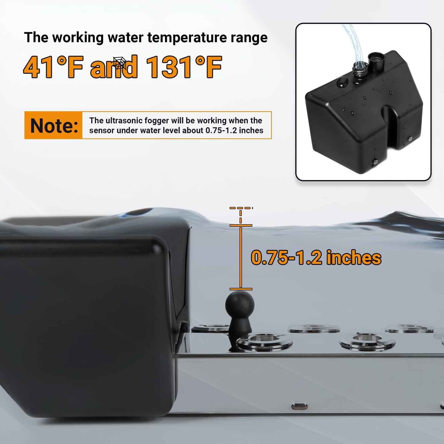Toriexon Upgrade Ultrasonic Fogger 12 Head, Ultrasonic Mist Maker w/Float, 9000ml/H Mist Maker Fogger w/ 400W Waterproof Power Supply, Perfect for Pond, Greenhouse, Rockery, Halloween Decoration