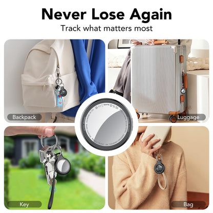 Air Tracker Tag Bluetooth Item Finder-4 Pack, Compatible with Apple Find My APP (iOS Only), 100dB Beep, Smart Tag Replaceable Battery, air tag and Locator for Keys/Luggage/Bags/Wallets etc., Black
