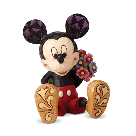 Disney Traditions by Jim Shore Mini Mickey Mouse Personality Pose Stone Resin Figurine, 2.75”