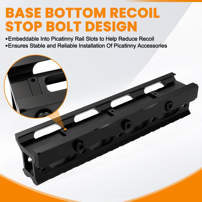 PUKESI 13 Slots Picatinny Rail Riser Mount, 1" High Profile Picatinny Riser Mount Short Pic Rails Accessories for Optic Red Dot Risers, with See-Through Design
