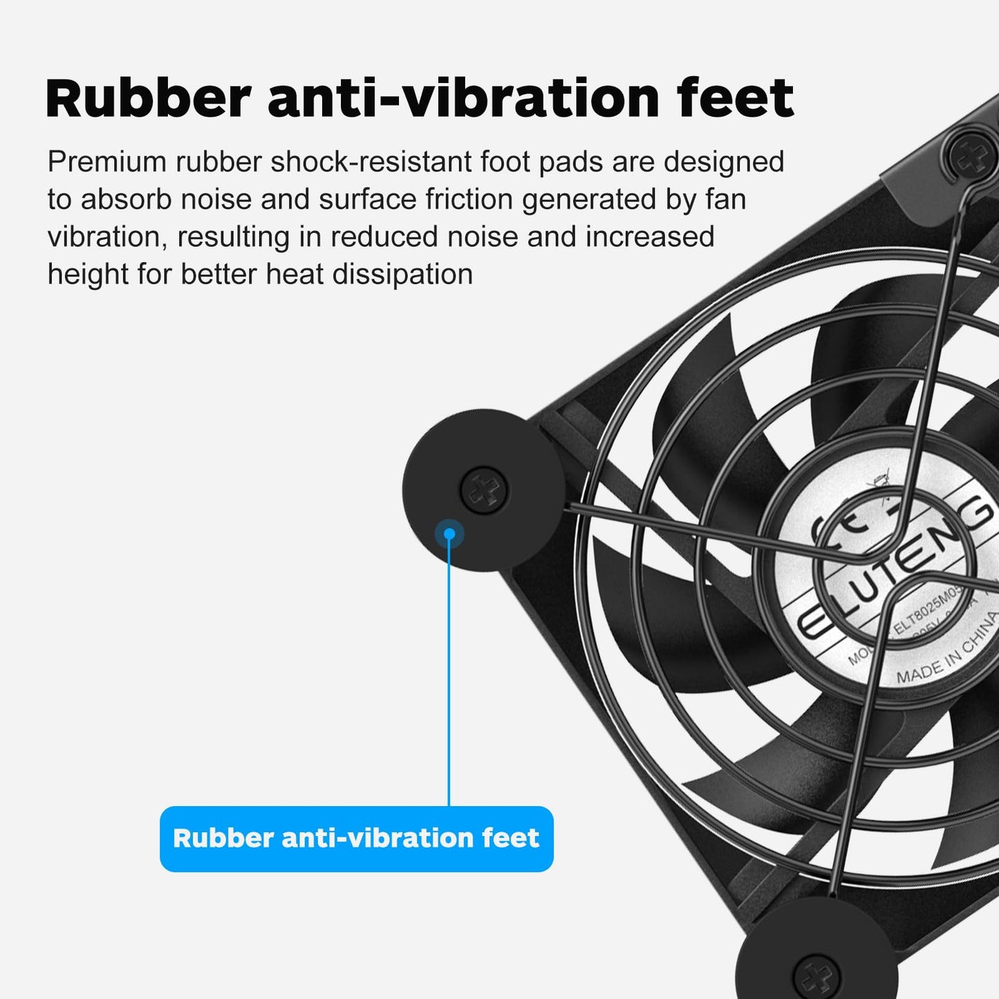 ELUTENG Dual Cooling Fan - Whisper Quiet 80mm USB With 3 Adjustable High Speed USB Port - Heatsink Compatible for PS4, PS5, Router, Laptop, PC, Xbox Cooling Electronics