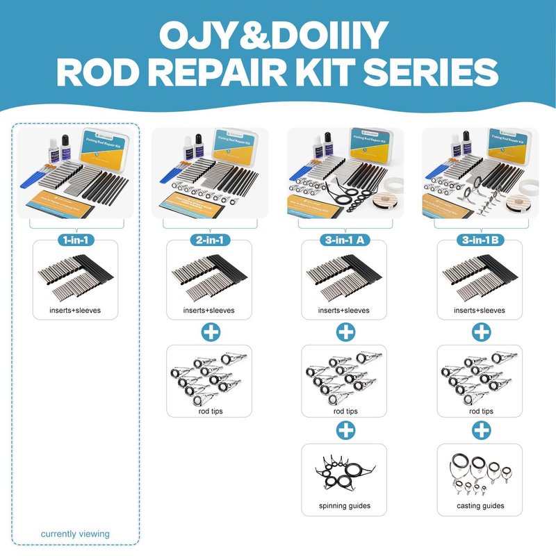 OJYDOIIIY Fishing Rod Repair Kit Complete, Easy&Quick Approach to Repair Broken Fishing Pole with Epoxy Glue