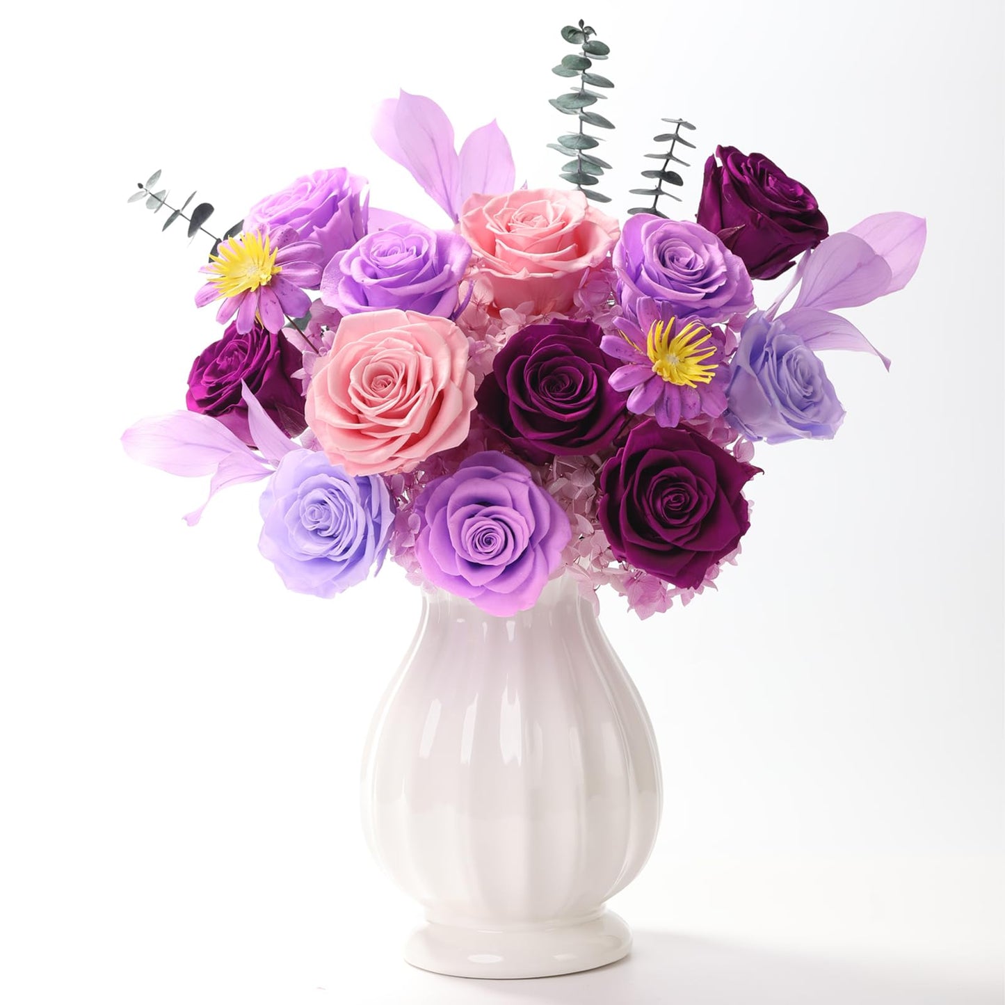 lovenfold Flowers for Delivery,Preserved Flowers Bouquets,Purple Rose Bouquets That Last 1-3 Years,Birthday Flowers Gifts for Women Mom Grandma Wife Friends