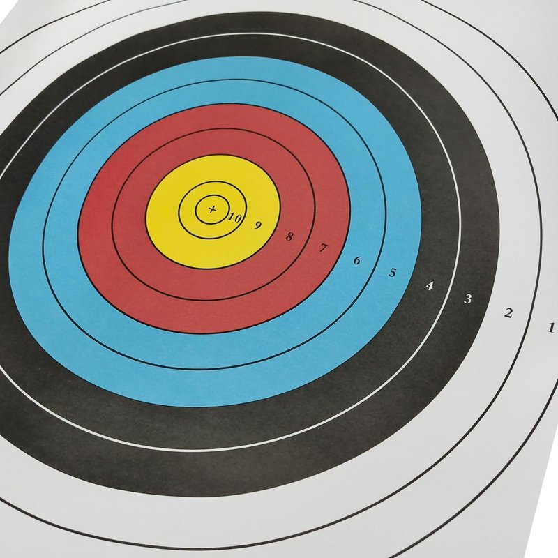 Archery Targets - 40cm Paper Targets for Backyard Practice | 30/50 Pack with 10 Ring Design for Hunting & Shooting