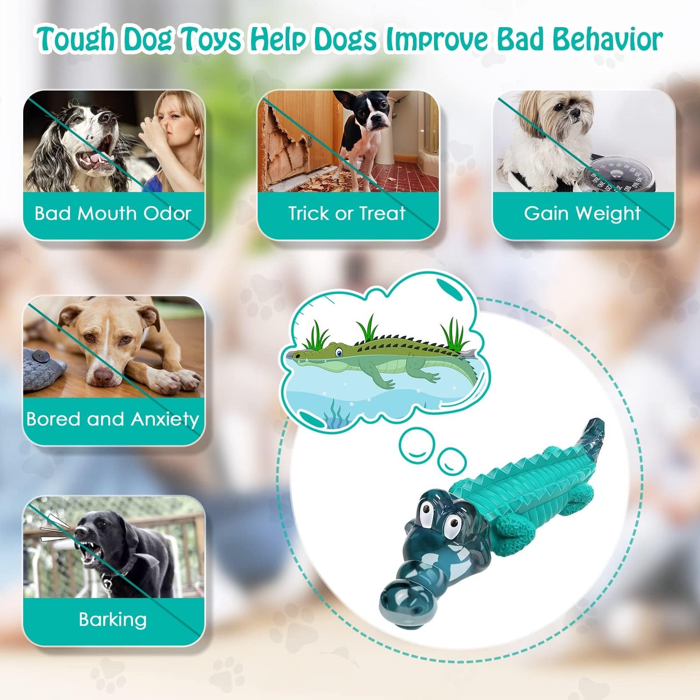 Aleath Large Dog Chew Toys: Dogs Toy for Large Medium Breed - Alomst Indestructible Toys for Aggressive Chewers - Tough Dog Toys for Training/Teeth Cleaning/Boredom Relief