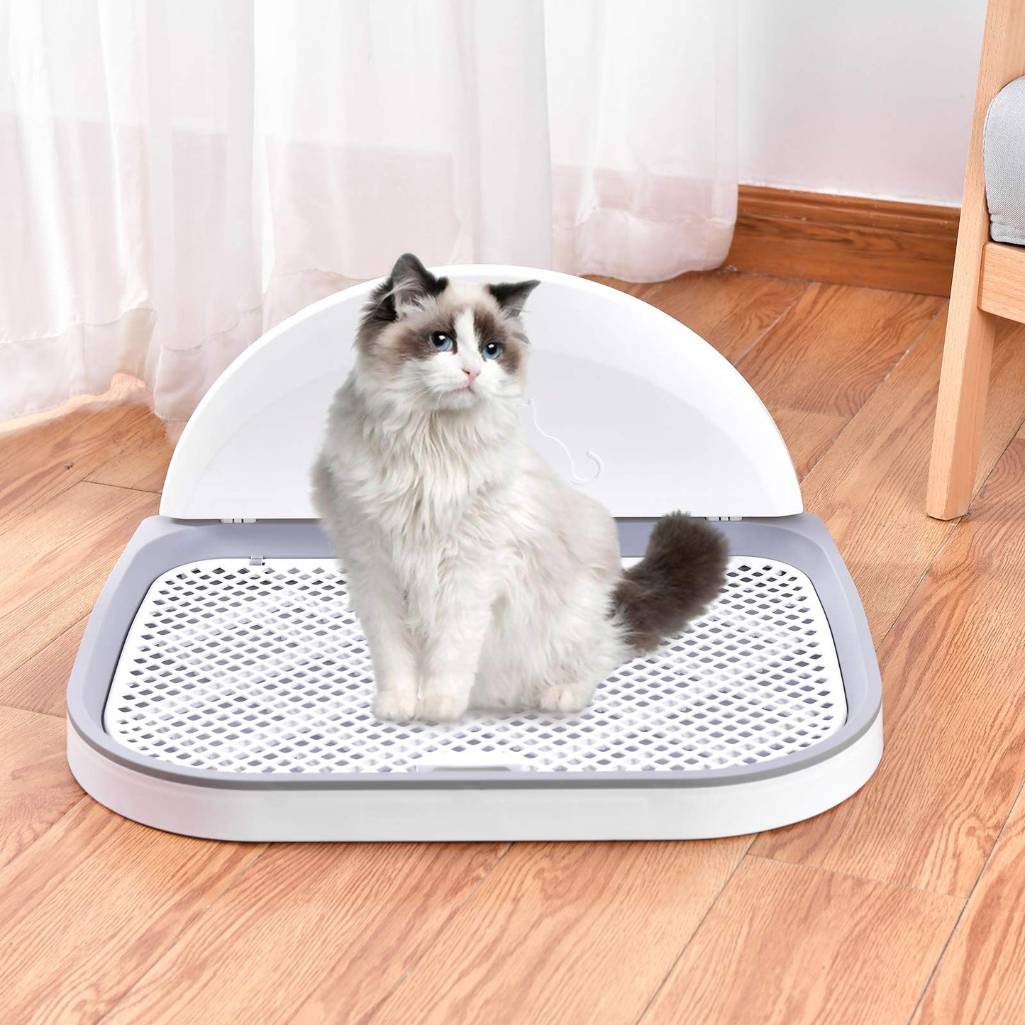 GANCHUN Dog Potty Tray, Pet Indoor Dog Training Toilet 23 x 20 Dog Potty Training Pee Pad Holder for Small and Medium Dogs