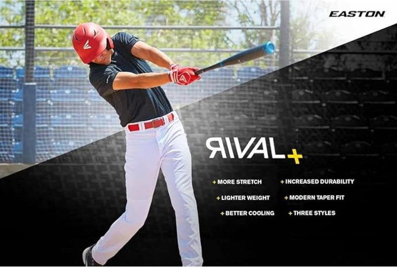 Rival+ Baseball Pants - Full Length Semi-Relaxed Fit for Youth | Multiple Colors Available