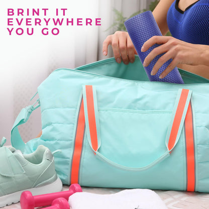 FitOn Recovery Foam Roller - High Density Travel Foam Roller for Muscle Massage and Deep Tissue Relief - Compact and Portable for Exercise, Travel, and Fitness - 12"x4", Purple