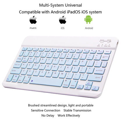 Ultra-Slim Bluetooth Keyboard Portable Mini Wireless Keyboard Rechargeable for Apple iPad iPhone Samsung Tablet Phone Smartphone iPadOS iOS Android (10 inch Black)