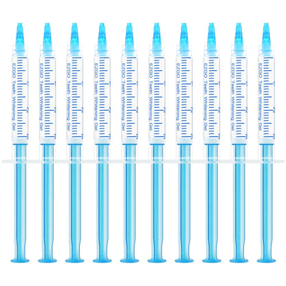 EZGO 10 Pack Teeth Whitening Gel Refills 22% Bleaching Gel, No Sensitive Teeth Whitener, Great for Sensitive Tooth Whitening, Carbamide Peroxide Teeth Whitening Gel, Mint Flavor (10X 3ML)