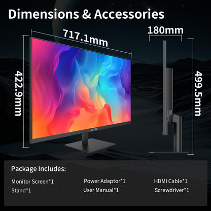 KTC MegPad 32" Smart Portable TV, 4K Touch Screen Portable TV Monitor, Android 13 Google EDLA Certified 8G RAM+128G Storage, Octa-core CPU 9500mAh Battery, Dual 6W Speakers WiFi 6