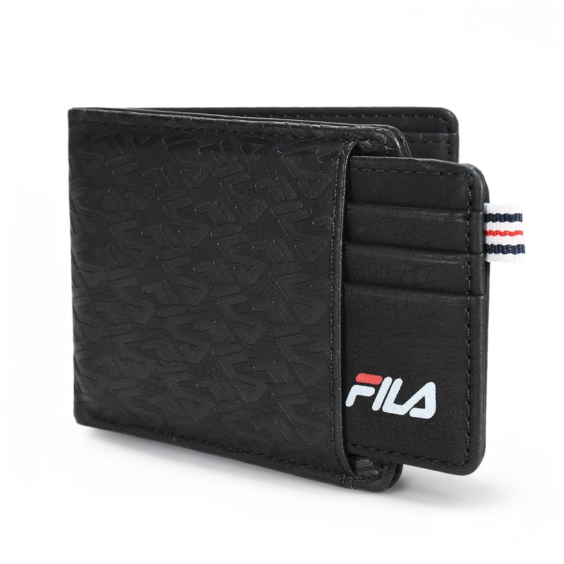 Fila Removable Passcase Wallet, Bifold PU Leather Wallet for Men
