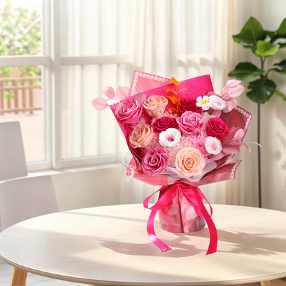 lovenfold Flowers for Delivery,Preserved Flowers Bouquets,Purple Rose Bouquets That Last 1-3 Years,Birthday Flowers Gifts for Women Mom Grandma Wife Friends