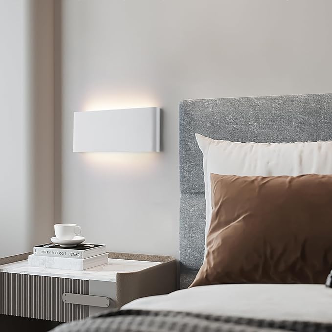 11"Modern LED vanity light,15W Dimmable 5 CCT (3000K-6500K) Adjustable Wall Lamp,Up and Down Wall Lighting,Indoor Wall Sconce for Bedroom,Staircase,Hallway,Dressing Table,4 Pack（White）