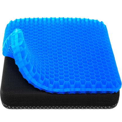 Gel Seat Cushion, Cooling seat Cushion (Super Large & Thick), Breathable Honeycomb Design Absorbs Pressure Points Seat Cushion, Gel Cushion for Office Chair, Home Car seat Cushion for Wheelchair