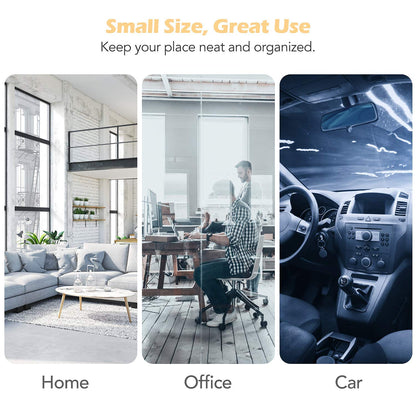 AGPTEK Ethernet Cable Clips, 100 PCS Adhesive Wire Clips, Flat Cable Holder Cord Management for Home Wall Flat Ethernet Network Cable Cord Organizer, LED Strip Attachment Wire Hook, White