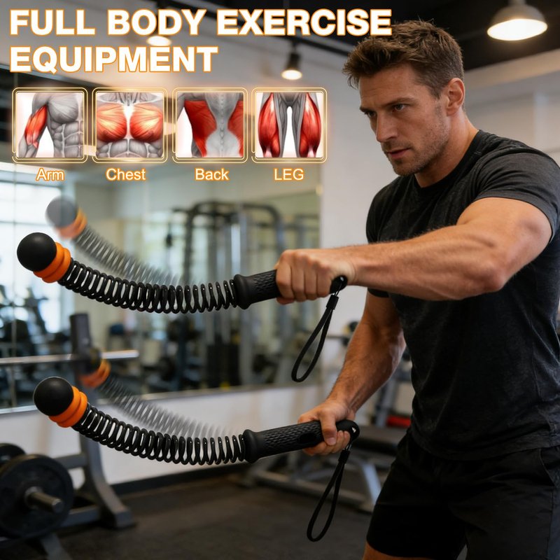 Weighted Ropeless Battle Ropes,Heavy Duty Portable Cordless Battle Ropes for Home Gym with Poster,Workout Exercise Rope for Strength Building,Fitness Equipment for Men & Women(Black)