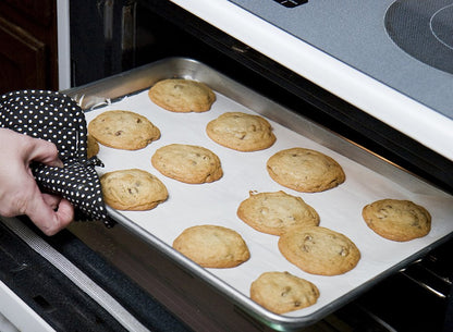 HaWare Baking Tray Set of 2, Stainless Steel Oven Tray– Large Cookie Sheet Pan for Baking Cooking Serving - 40 x 30 x 2.5 cm, Healthy & Non Toxic, Easy Clean & Dishwasher Safe
