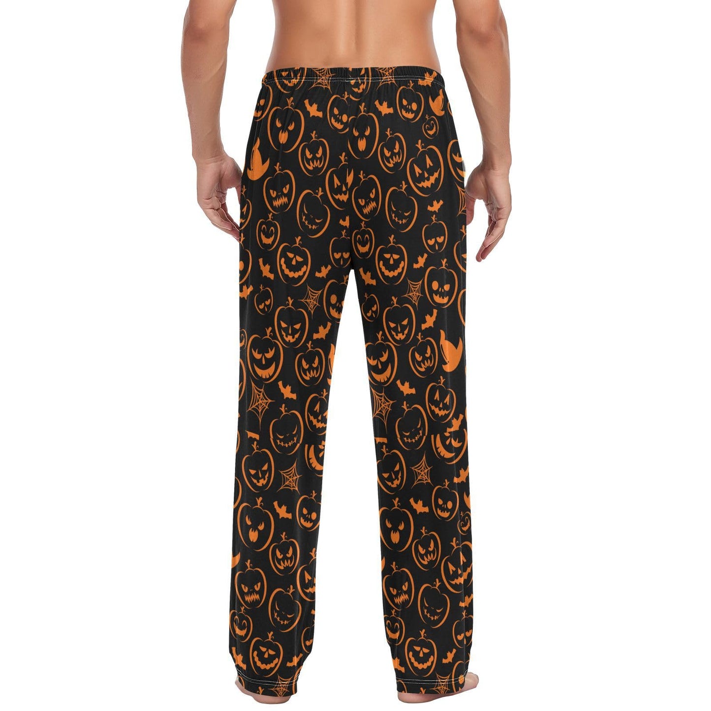 Halloween Men's Pajamas Pants Pumpkin Sleepwear Lounge Pj Bottoms