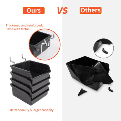 FALPRO 240PCS Pegboard Hooks Assortment, Pegboard Organizer Kit with Bins, Cups, 1/8 and 1/4 inch Hooks for Hanging Tools, Garage Wall Organization