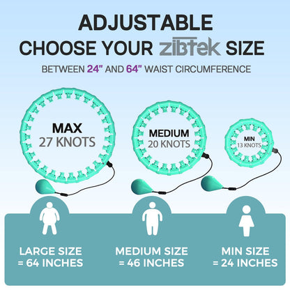 Argvsde Weighted Hula Infinity Fitness Hoop for Adult Weight Loss, 2 in 1 Smart Fitness Workout Hula Circle Hoops with 27 Detachable Knots, Exercise Fit Hoop Suitable for Women and Beginners