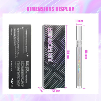 JUR MORNIER Multichrome Liquid Eyeshadow Set,3 Colors Multi-Dimensional Fairy Makeup,High Pigment Waterproof Aurora Eye Shadow,Ultre Fine Tip Glitter Eyeliner (01 Aurora+02 Twilight+03 Moonbow)
