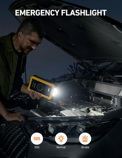 AstroAI S8 Air Jump Starter with Air Compressor, 1500A Car Battery Jumper Starter Portable (6.0 Gas/3.0L Diesel) with 150PSI Cordless Auto-Shutoff Tire Inflator, 12V Battery Charger Booster(Yellow)