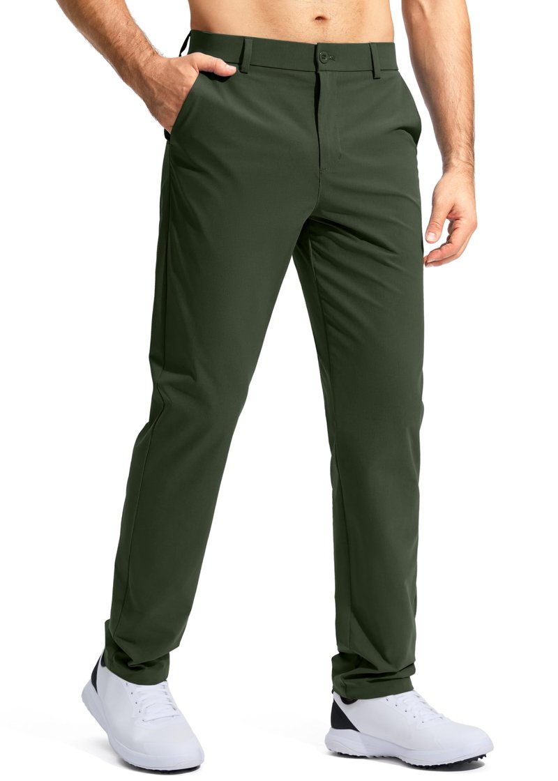 Pudolla Dress Pants for Men Golf Pants Stretch Work Dress Comfy Pants 30 Lightweight Quick Dry Casual Slacks Trousers(Vivid Blue 33Wx30L)