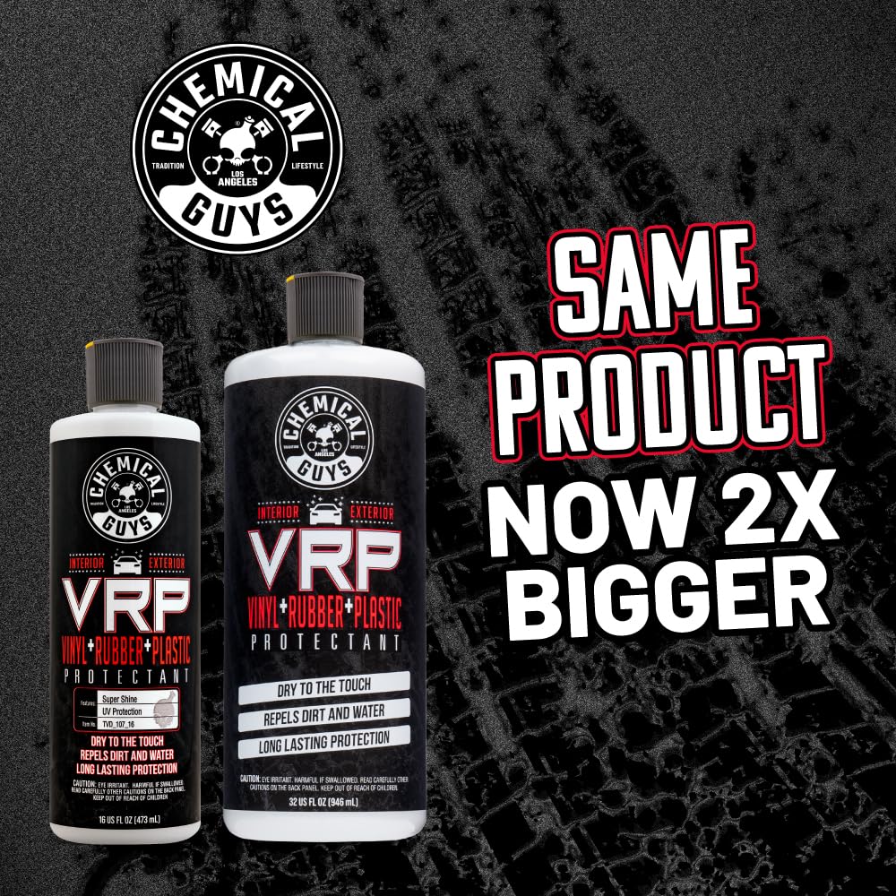 Chemical Guys TVD_107_32 VRP Vinyl, Rubber and Plastic Non-Greasy Dry-to-the-Touch Long Lasting Super Shine Dressing for Tires, Trim and More, Safe for Cars, Trucks, SUVs, RVs & More, 32 fl oz