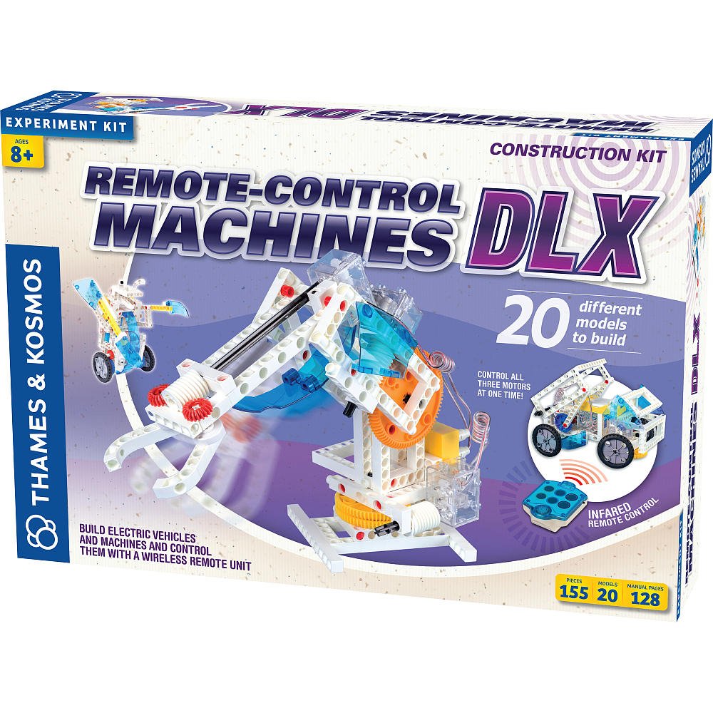 Thames & Kosmos | 555004 | Remote Control Machines | Build and Control Robotic Creations | Build Motorised Vehicles and Machines | Experiment Kit | 10 Models | 8+, Multicoloured