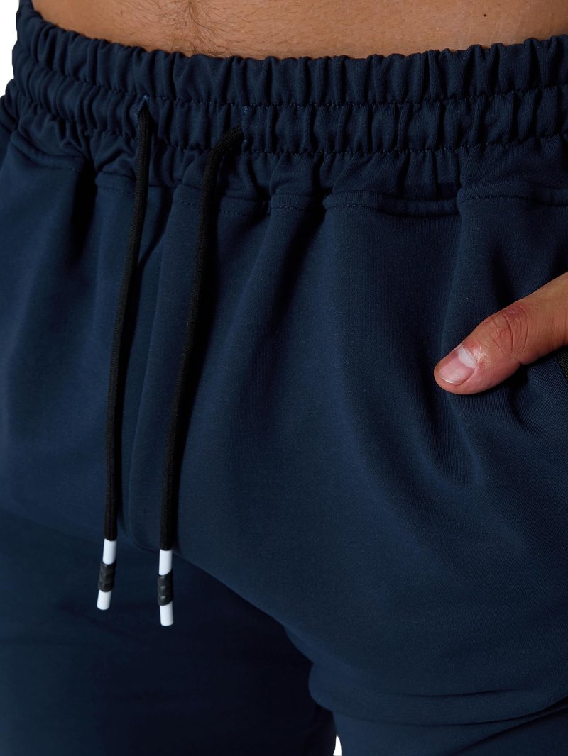 Punwet Mens Jogging Casual Pants Joggers Sweatpants Active Athletic Workout for Men Navy L