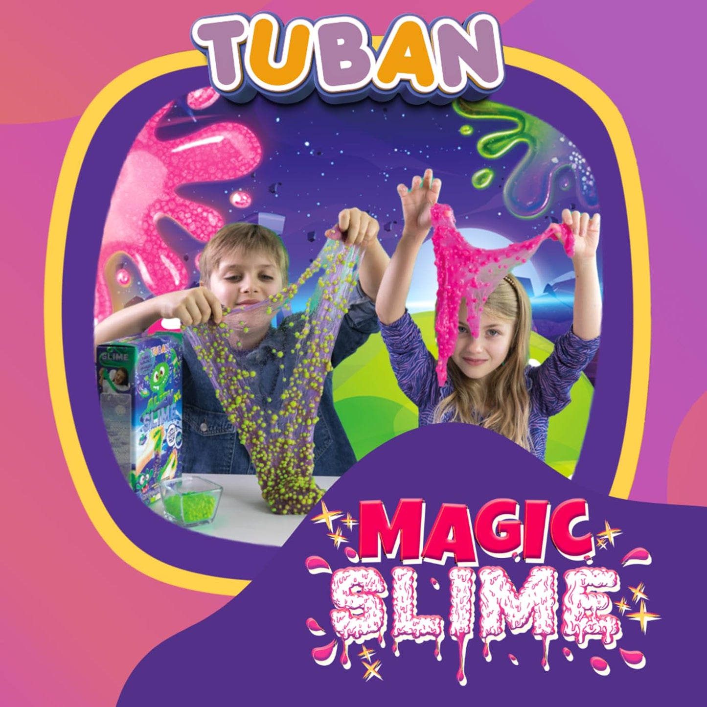TUBAN Activator for Slime – Slime Magic – Solution for Glue – Compatible with any PVA Glue – Safe for Children – Made in the EU – Free from Harmful Substances – 1000 ml
