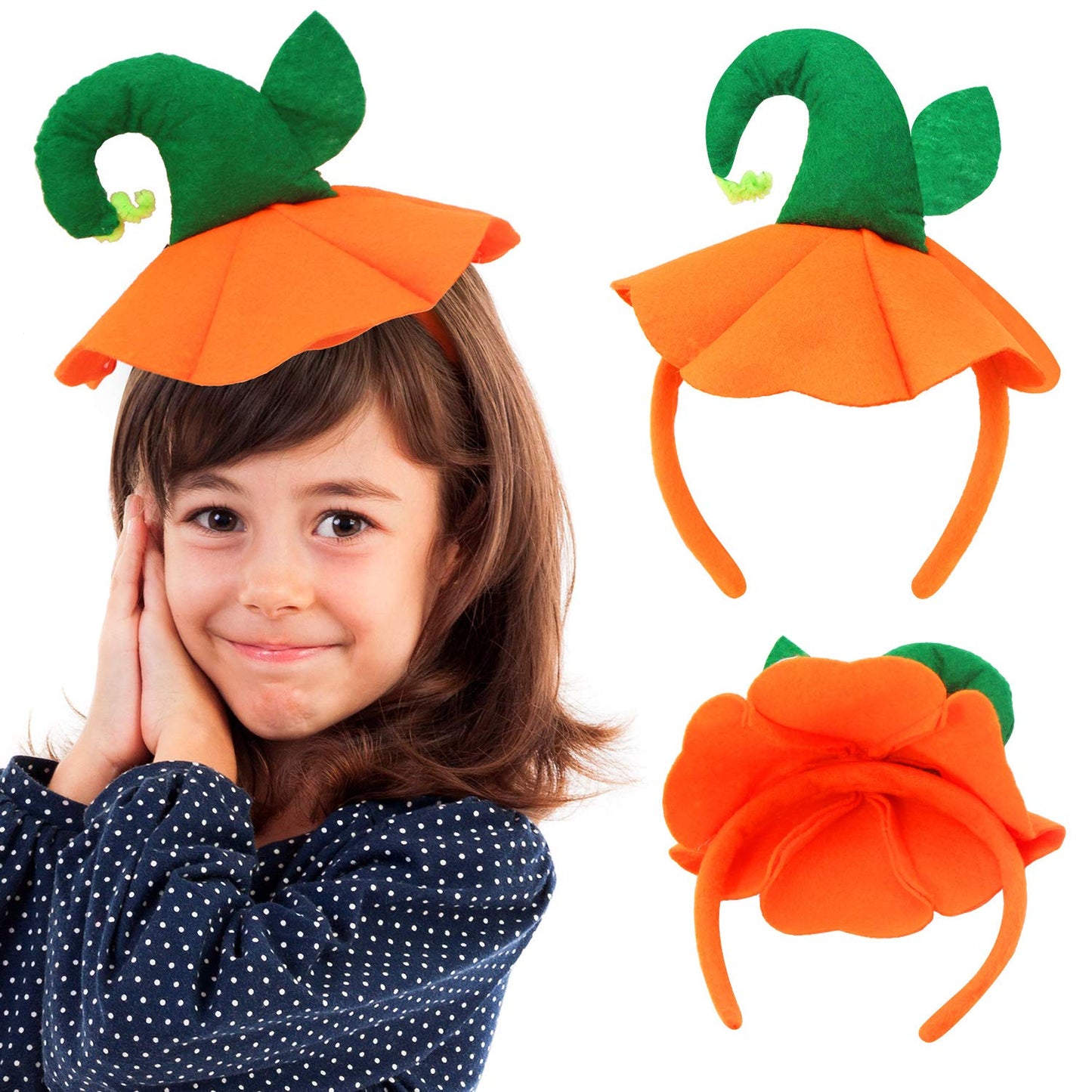 Farochy Halloween Headband Pumpkin Hat Headbands Halloween Pumpkin Headband Pumpkin Headwear Pumpkin Headdress