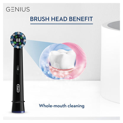Oral-B Genius Electric Toothbrush with Artificial Intelligence, Gifts For Women / Men, App Connected Handle, 3 Toothbrush Heads & Travel Case, 5 Modes, Teeth Whitening, 2 Pin UK Plug, 8000