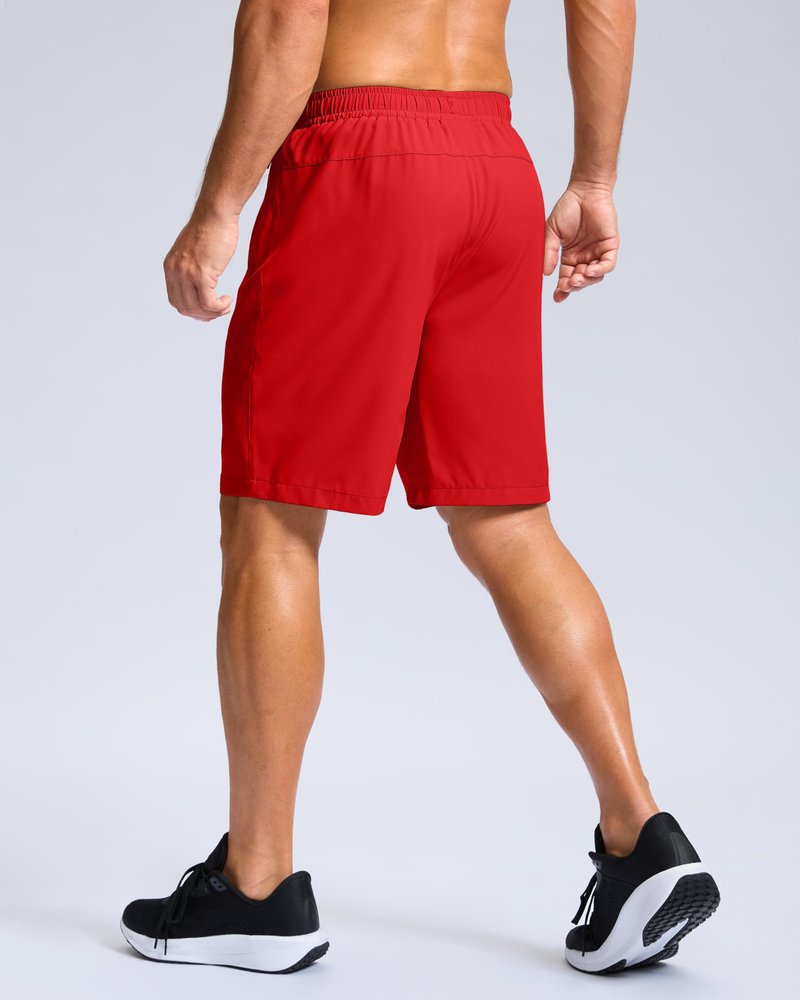 G Gradual Men's Athletic Running Shorts with Zipper Pockets Quick Dry 7"/ 5"/ 9" Workout Gym Shorts for Basketball Hiking(Deep Red,9XXXL)