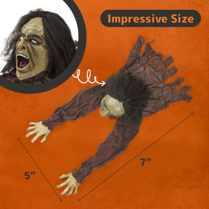PREXTEX Crawling Zombie Halloween Decoration - Zombies Coming Out of Ground Prop - Creepy Outdoor Zombie Yard Decorations for Haunted Houses, Graveyards, and Halloween Parties - 6 x 5 x 7 Inches