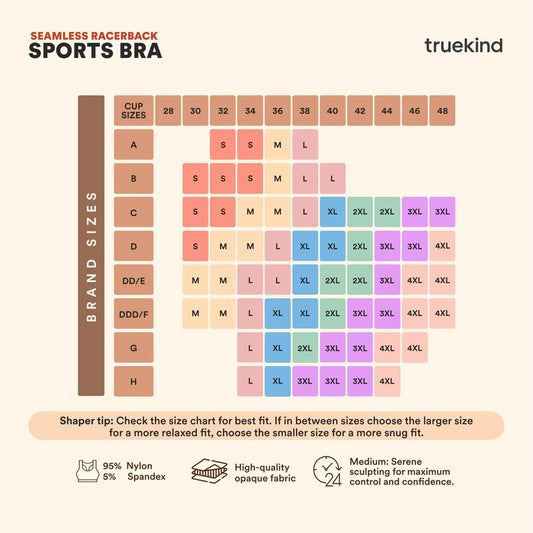 Truekind Racerback Sports Bras for Women, High Support Workout Tops for Women, Workout Bra Plus Size White