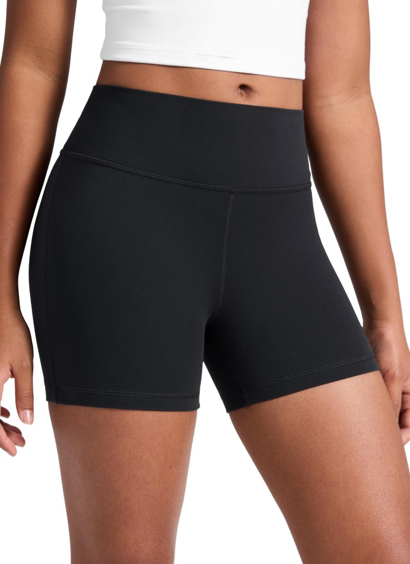 CRZ YOGA Girls Butterluxe High Waist Athletic Biker Shorts - Dance Yoga Casual Kids Teen Summer Black Medium