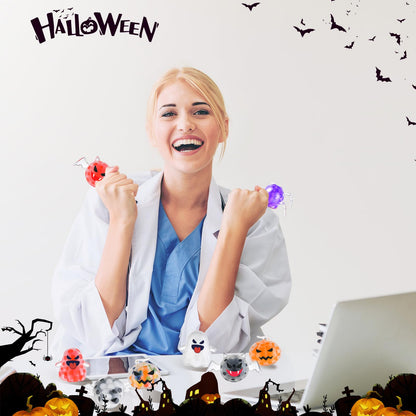 24Pack Halloween Mini Squeeze Balls Pumpkin Ghost Stress Ball Pack Perfect for Halloween Party Favors Halloween Treat Goody Bag Filler Gift