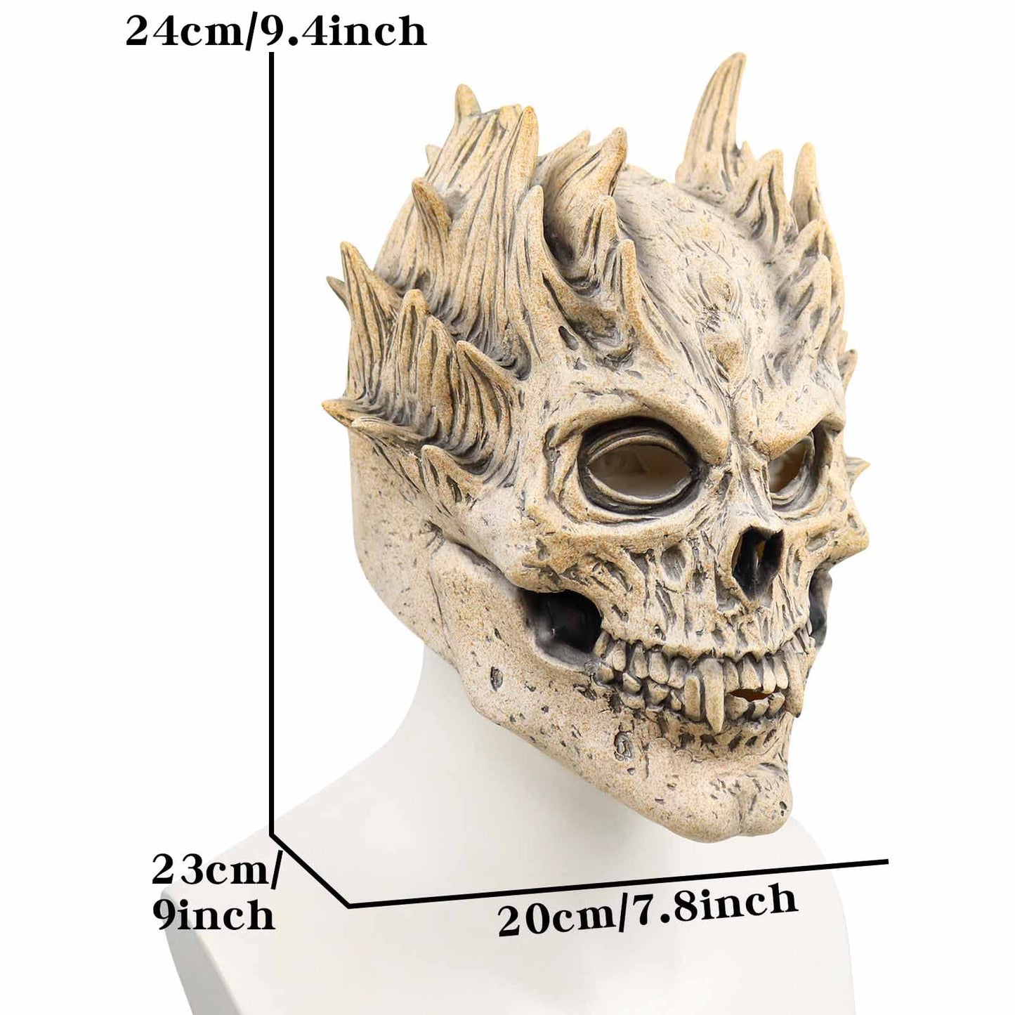 EJWCIG Full Head Skull Mask, Skeleton Mask for Men & Women - Deluxe Latex Helmet Cosplay Party Props